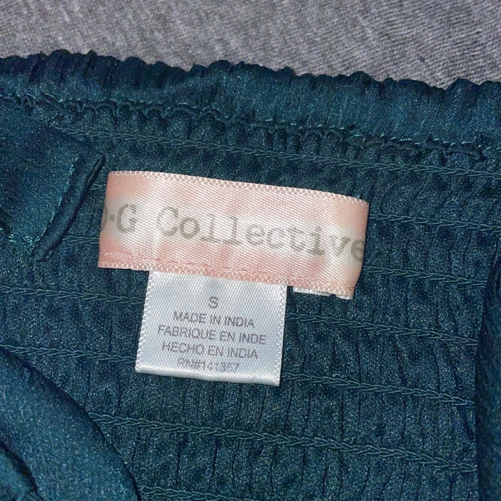 Green Satin Bustier Crop Top - Needs Repair - Picture 4 of 4